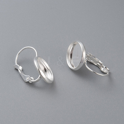 304 Stainless Steel Leverback Earring Settings STAS-F191-03S-12mm-1