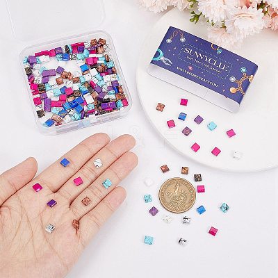 320Pcs 8 Style 2-Hole Glass Seed Beads SEED-SC0001-08-1