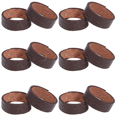 4 Sets Cowhide Belt Loop Keepers & Iron Findings FIND-GF0007-61A-01-1