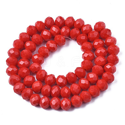 Opaque Solid Color Imitation Jade Glass Beads Strands X-EGLA-A044-P4mm-D22-1