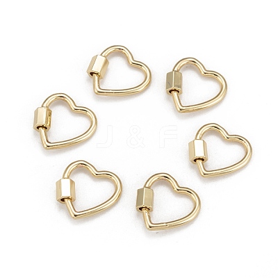 Brass Screw Carabiner Lock Charms KK-T047-04G-1