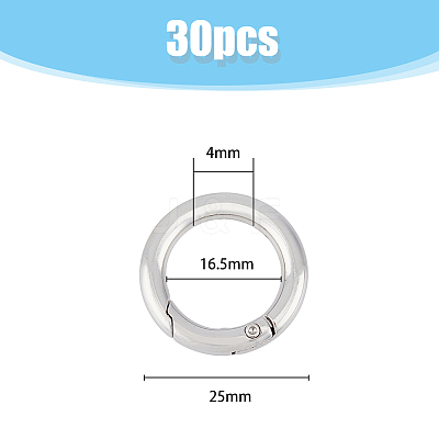 30Pcs Zinc Alloy Spring Gate Rings FIND-HY0001-69-1