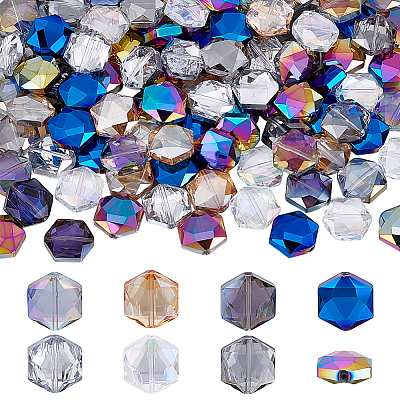 120Pcs 8 Colors Electroplate Glass Beads Strands EGLA-PH0001-69-1