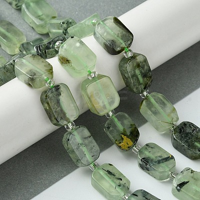 Natural Prehnite Beads Strands G-C098-A03-01-1