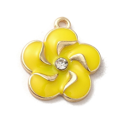 Flower Alloy Enamel Pendants ENAM-A007-03KCG-05-1