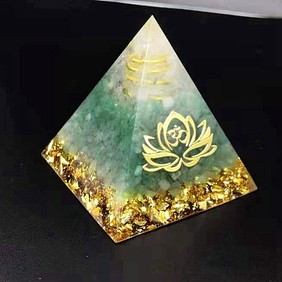 Natural Green Aventurine Orgonite Pyramids PW-WG91989-01-1