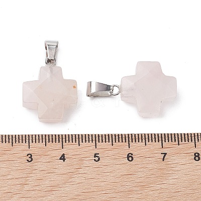 Natural Rose Quartz Pendants X-G-K359-02P-07-1