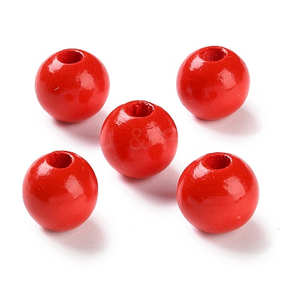 Printed Wood Beads WOOD-Z002-16A-1