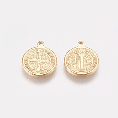 201 Stainless Steel Pendants STAS-F166-06G-1