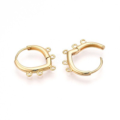 Brass Hoop Earring Finding KK-N261-67G-1