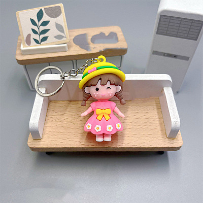 Girl PVC Bag Keychain LS-PW-WG0BCC7-05-1