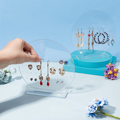 Acrylic Earring Display Stands EDIS-WH0006-33B-1