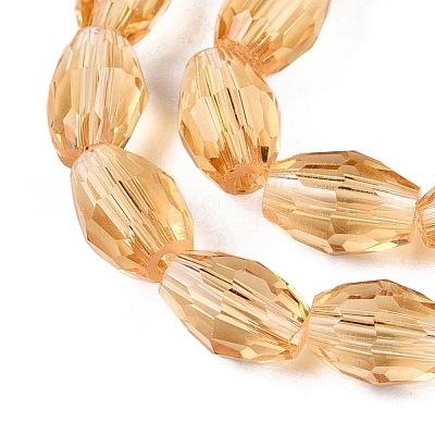 Transparent Glass Beads Strands EGLA-A037-T6x8mm-D05-1
