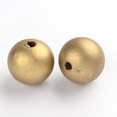 Natural Wood Beads TB25MMY-12-1
