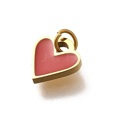 304 Stainless Steel Enamel Charms STAS-R153-05G-01-1