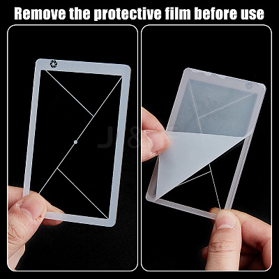 2Pcs Golden Ratio Plastic Fibonacci Composition View Finder AJEW-DR0001-85B-1