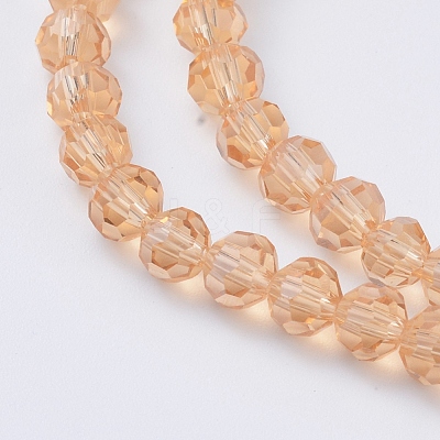 Transparent Glass Bead Strands GLAA-R136-4mm-16-1