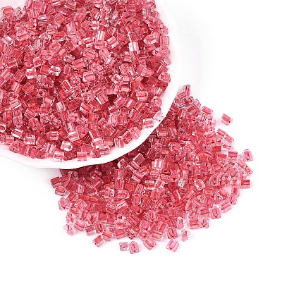 Transparent Inside Colours Glass Seed Beads SEED-T007-13E-1