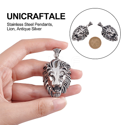 3Pcs 304 Stainless Steel Pendants STAS-UN0037-59-1