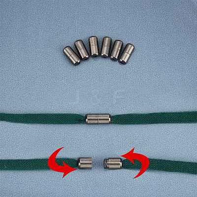 Brass Capsule Lace Lock Buckles KK-PH0001-29B-1