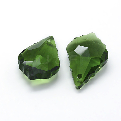 Faceted Glass Pendants GLAA-F068-C01-1