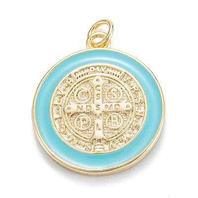 Brass Enamel Pendants KK-G399-01-1