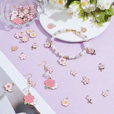 60Pcs Alloy Enamel Pendants FIND-UN0007-59-1