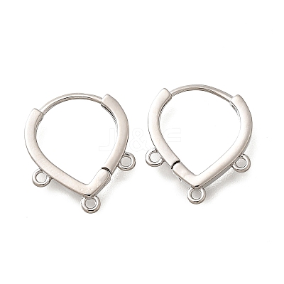 Brass Stud Earring Findings KK-Q035-08P-1