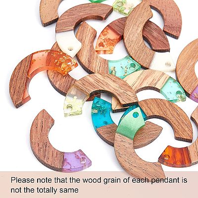 DIY Walnut Wooden Dangle Earring Making Kits DIY-OC0006-65-1