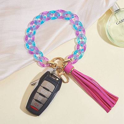 Chain Link Wristlet Keychain HJEW-SW00014-04-1