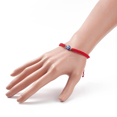 Resin Evil Eye Braided Bead Bracelet BJEW-JB08424-02-1