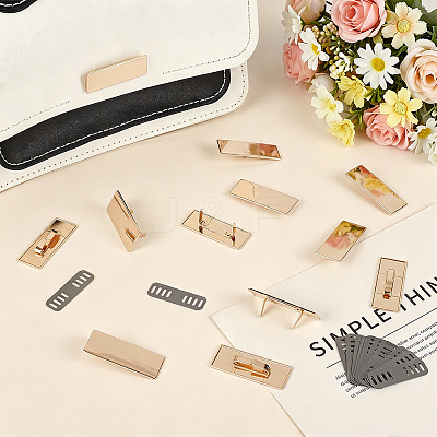 12Pcs Rectangle Alloy Blank Name Tags FIND-PH0062-04KCG-1