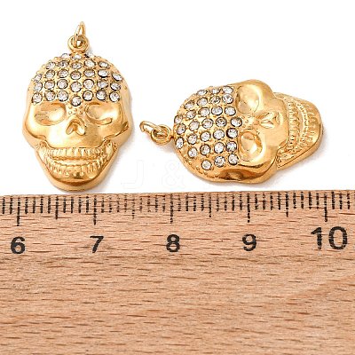 304 Stainless Steel Rhinestone Pendants RB-CBA9088-04G-A-1
