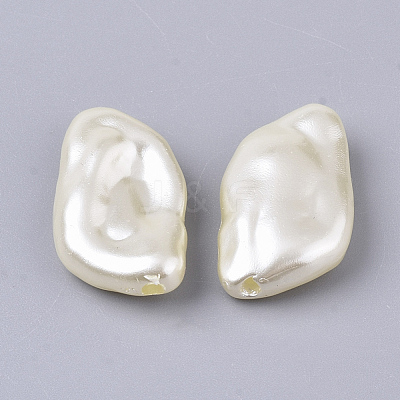 ABS Plastic Imitation Pearl Beads OACR-T022-03B-1