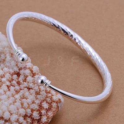 Brass Torque Bangles Cuff Bangles For Women BJEW-BB12407-1