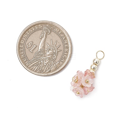 12Pcs Flower Transparent Acrylic Pendants PALLOY-JF03895-1