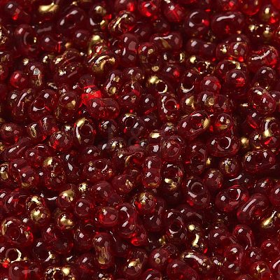 Spray Painted Glass Seed Beads SEED-F005-11A-04-1