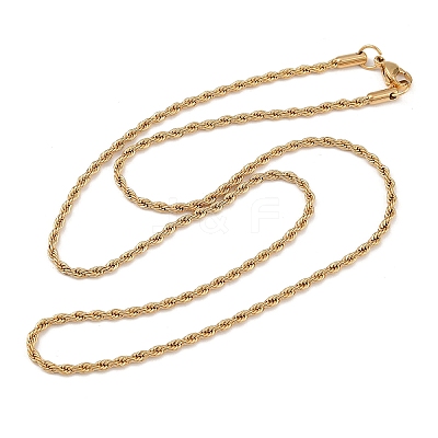 304 Stainless Steel Rope Chain Necklaces X-NJEW-R223-14-1