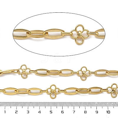 Ion Plating(IP) 304 Stainless Steel Flower Dapped Chains CHS-G039-08G-1