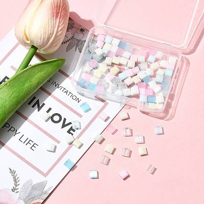 100Pcs 10 Styles 2-Hole Glass Seed Beads SEED-FS0001-45-1