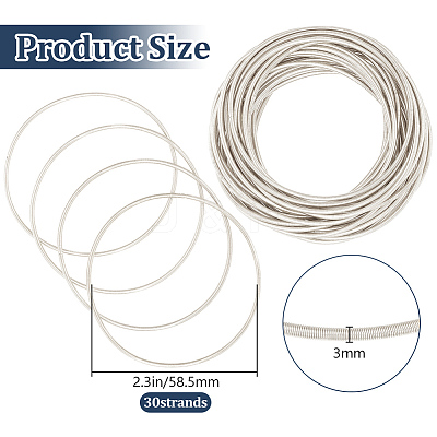 30Pcs Spring Bracelets TWIR-BBC0001-06S-1