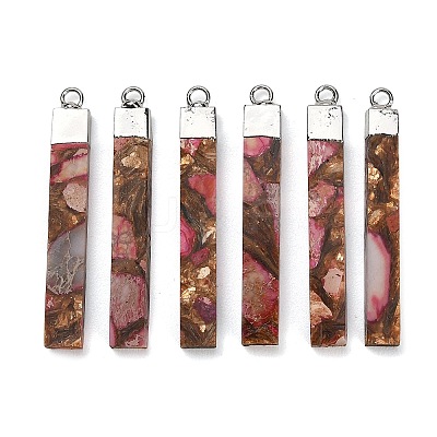 Dyed Synthetic Imperial Jasper Pendants GG-CBAA20A-12P-02-1