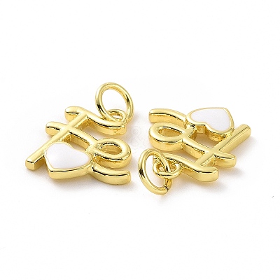 Rack Plating Brass Enamel Charms KK-C008-18G-05-1