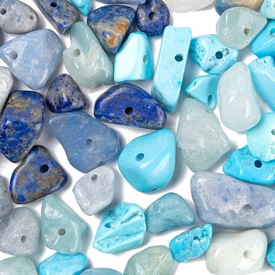 60G 4 Style Natural & Synthetic Gemstone Chip Beads G-FS0001-40-1