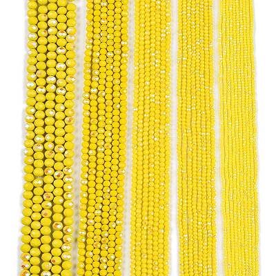 Electroplate Opaque Solid Color Glass Beads Strands EGLA-A044-P3mm-L04-1