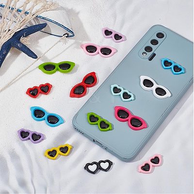 60Pcs 2 Styles Opaque Resin Cabochons CRES-SC0002-60-1