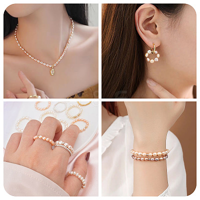 55Pcs 4 Styles Natural Cultured Freshwater Pearl Beads PEAR-TA0001-18-1