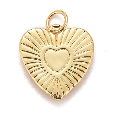 Rack Plating Real 18K Gold Plated Brass Pendants KK-E260-01G-R-1