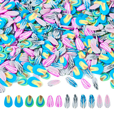 60G 6 Style Handmade Polymer Clay Cabochons PORC-TA0001-08A-1
