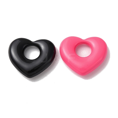 Spray Painted Alloy European Beads PALLOY-M215-02-1